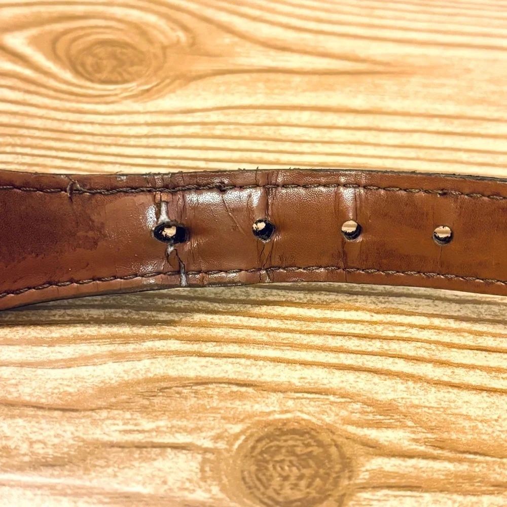The Belted Cow Co. Lacrosse Woven Cotton & Leather Belt Maine, USA Men's 34